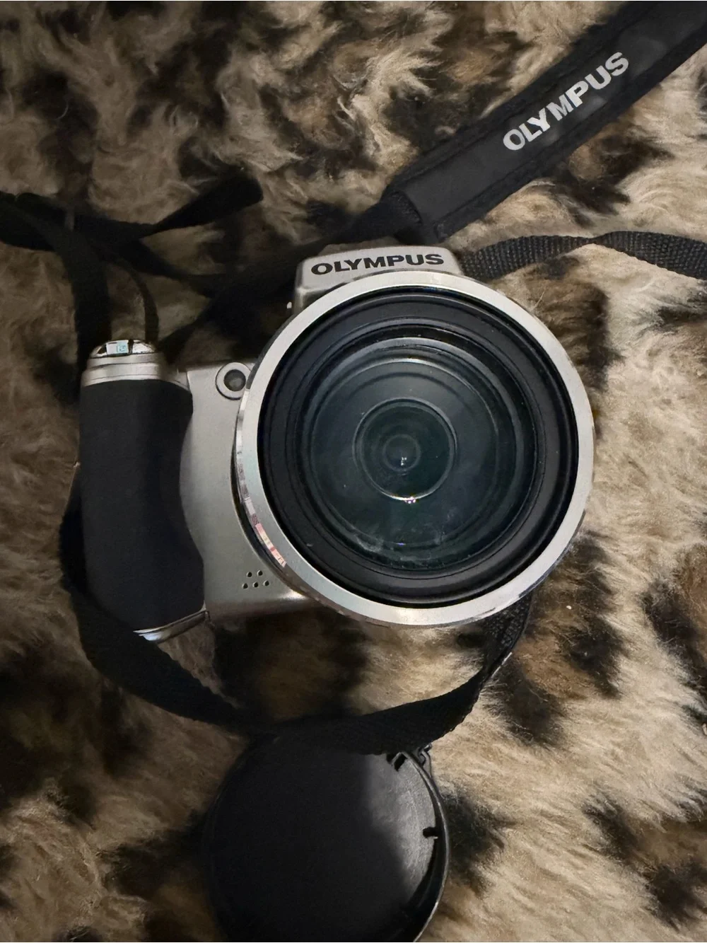 Olympus Black and Silver Digital Camera with Branded Lens Cap